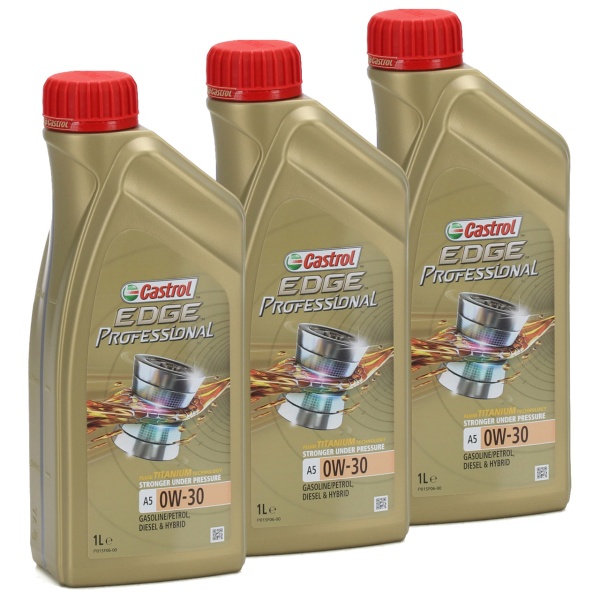 Set 3 Buc Ulei Motor Castrol Edge Titanium FST A5 0W-30 Volvo 1L 15AF7A